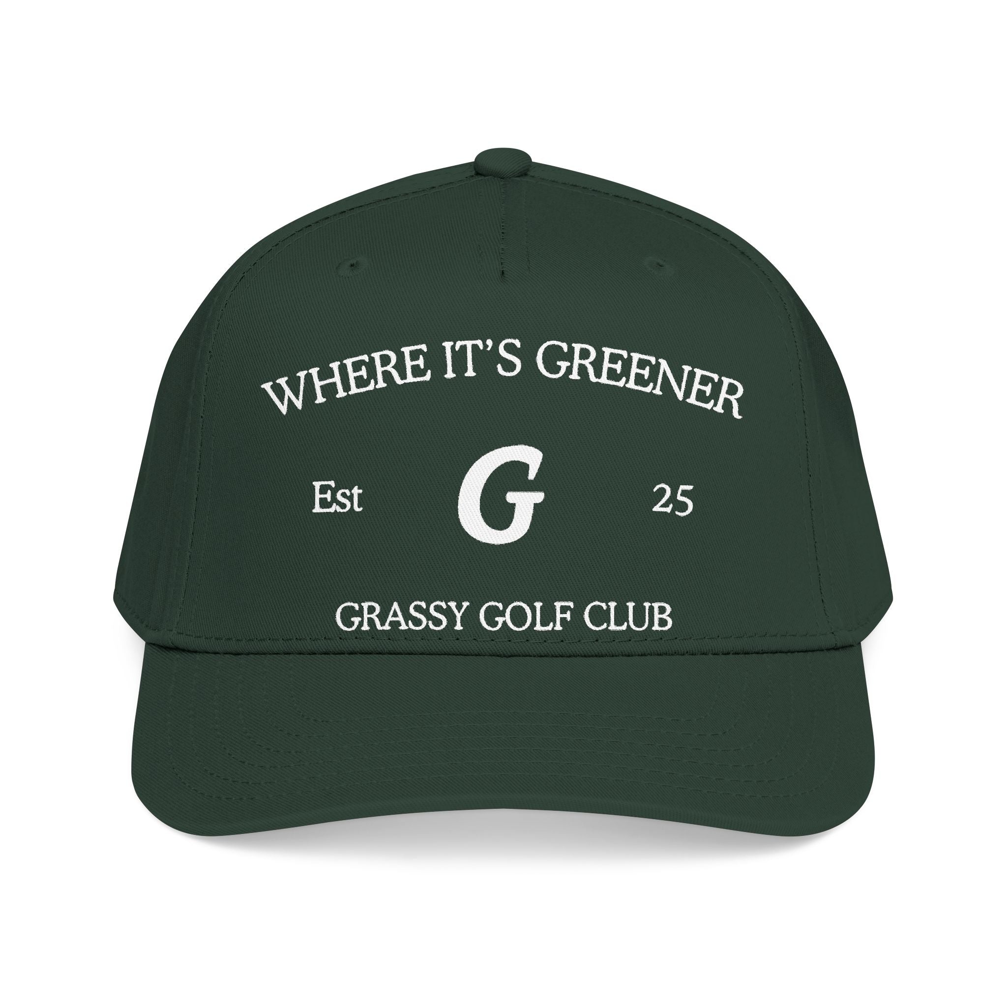 Where It's Greener "G" Golf Cap - Grassy Golf Club